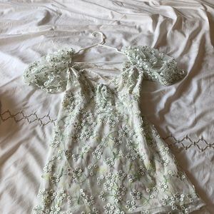 For Love & Lemons White Floral Dress